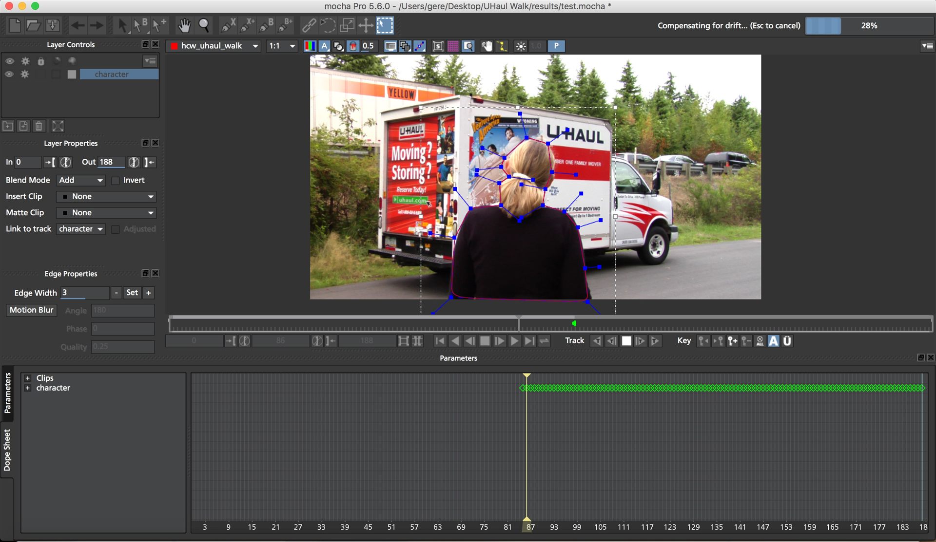 mocha, frame range, timeline, range, frame, bezier, roto, mask, extend, keyframe, keyframes