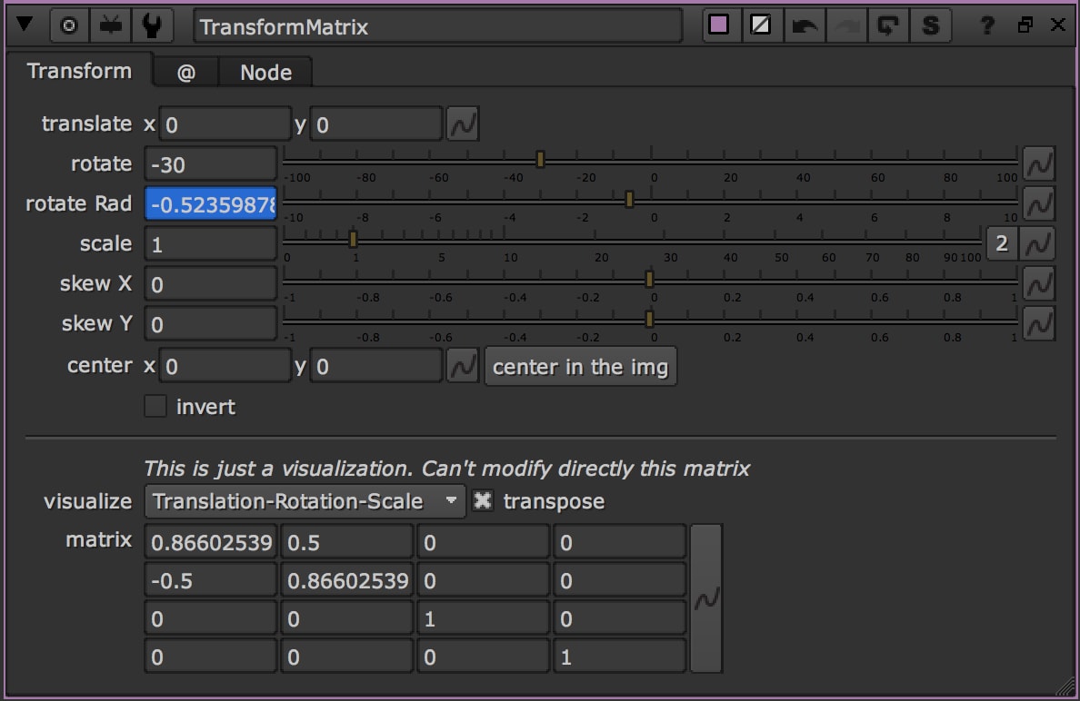 Transformation Matrix, matrix, nuke, matrices, 3x3, translate, rotating, scaling