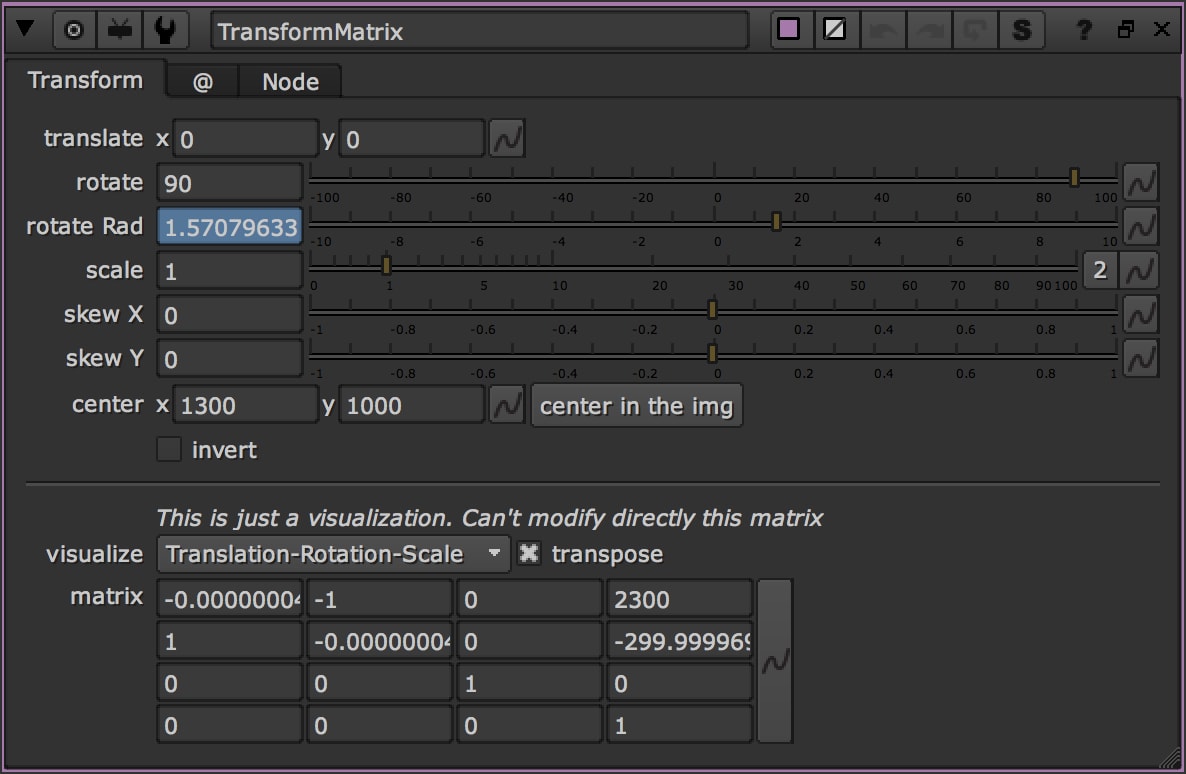 Transformation Matrix, matrix, nuke, matrices, 3x3, translate, rotating, scaling
