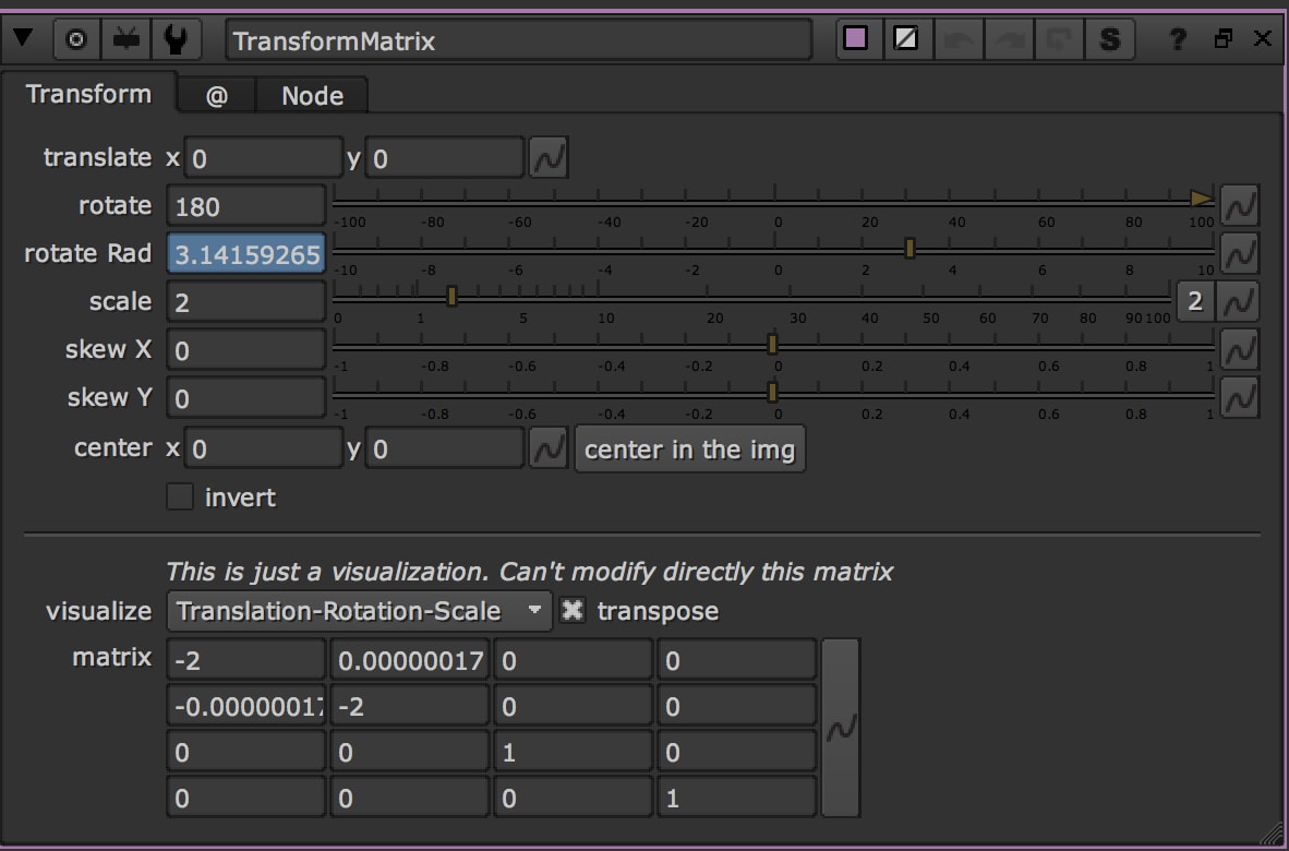 Transformation Matrix, matrix, nuke, matrices, 3x3, translate, rotating, scaling