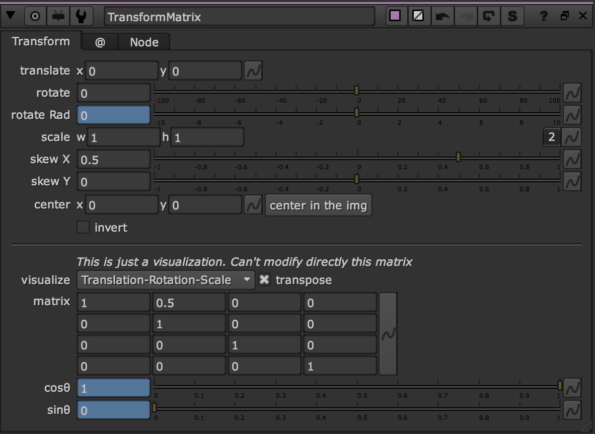 Transformation Matrix, matrix, nuke, matrices, 3x3, translate, rotating, scaling