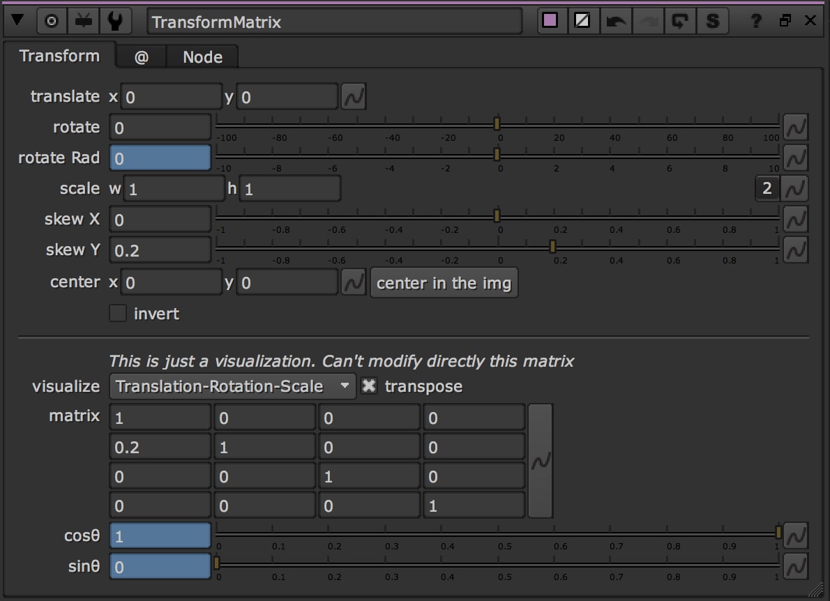 Transformation Matrix, matrix, nuke, matrices, 3x3, translate, rotating, scaling