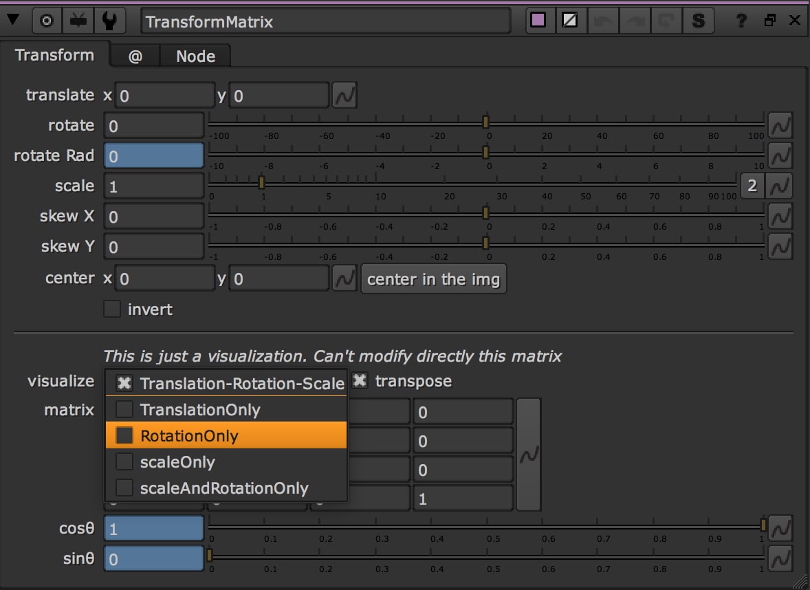 Transformation Matrix, matrix, nuke, matrices, 3x3, translate, rotating, scaling